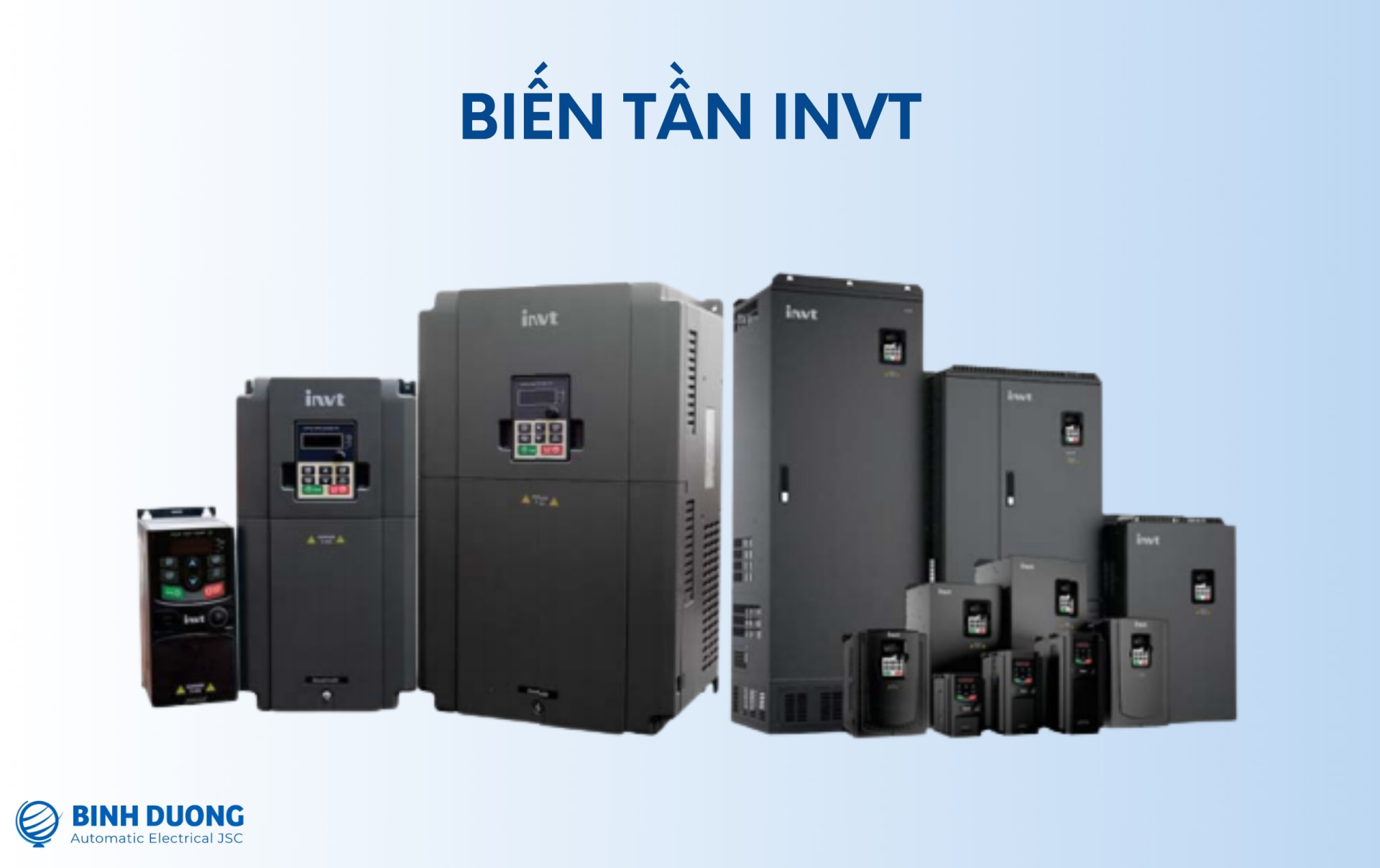 Biến tần INVT thuộc thương hiệu biến tần nổi tiếng Trung Quốc, là một dòng biến tần chất lượng