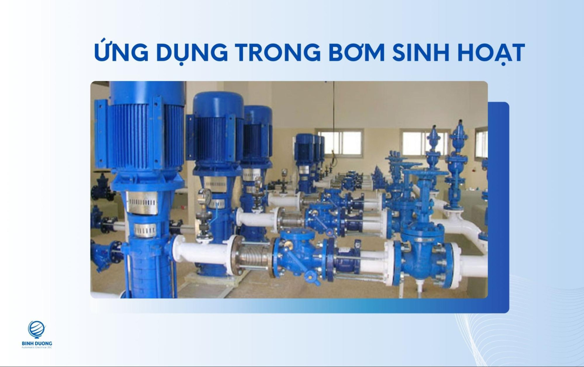 Ứng dụng của biến tần trong hệ thống bơm sinh hoạt
