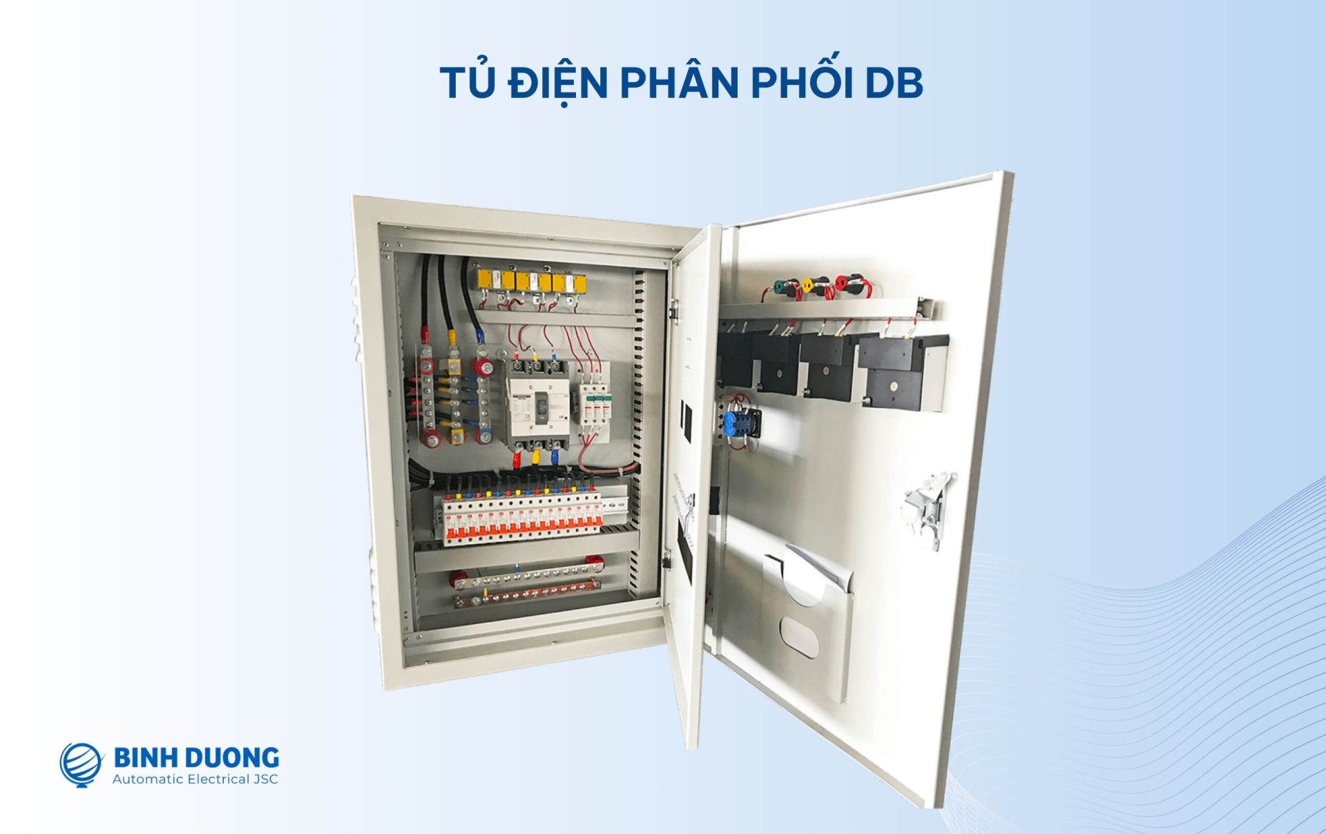 Tủ DB là tiếp nhận điện từ tủ MSB và phân phối đến các thiết bị điện trong một khu vực hoặc một nhóm tải