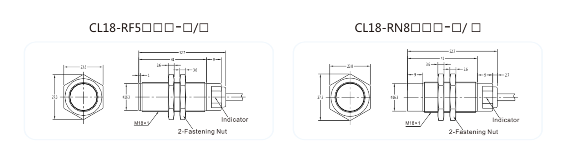 Cảm biến tiệm cận điện cảm CL18