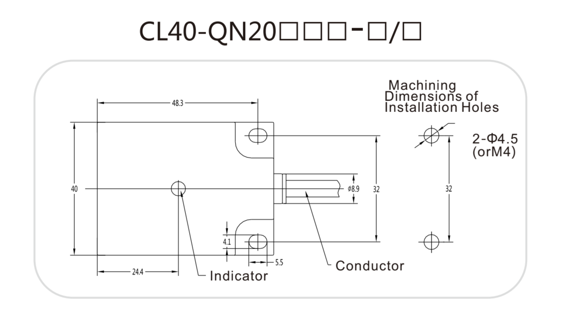 Cảm biến tiệm cận hình trụ 3 dây DC CL40-QN20D nhận diện 20mm 1 screenshot 2024 11 25 at 14.37.53