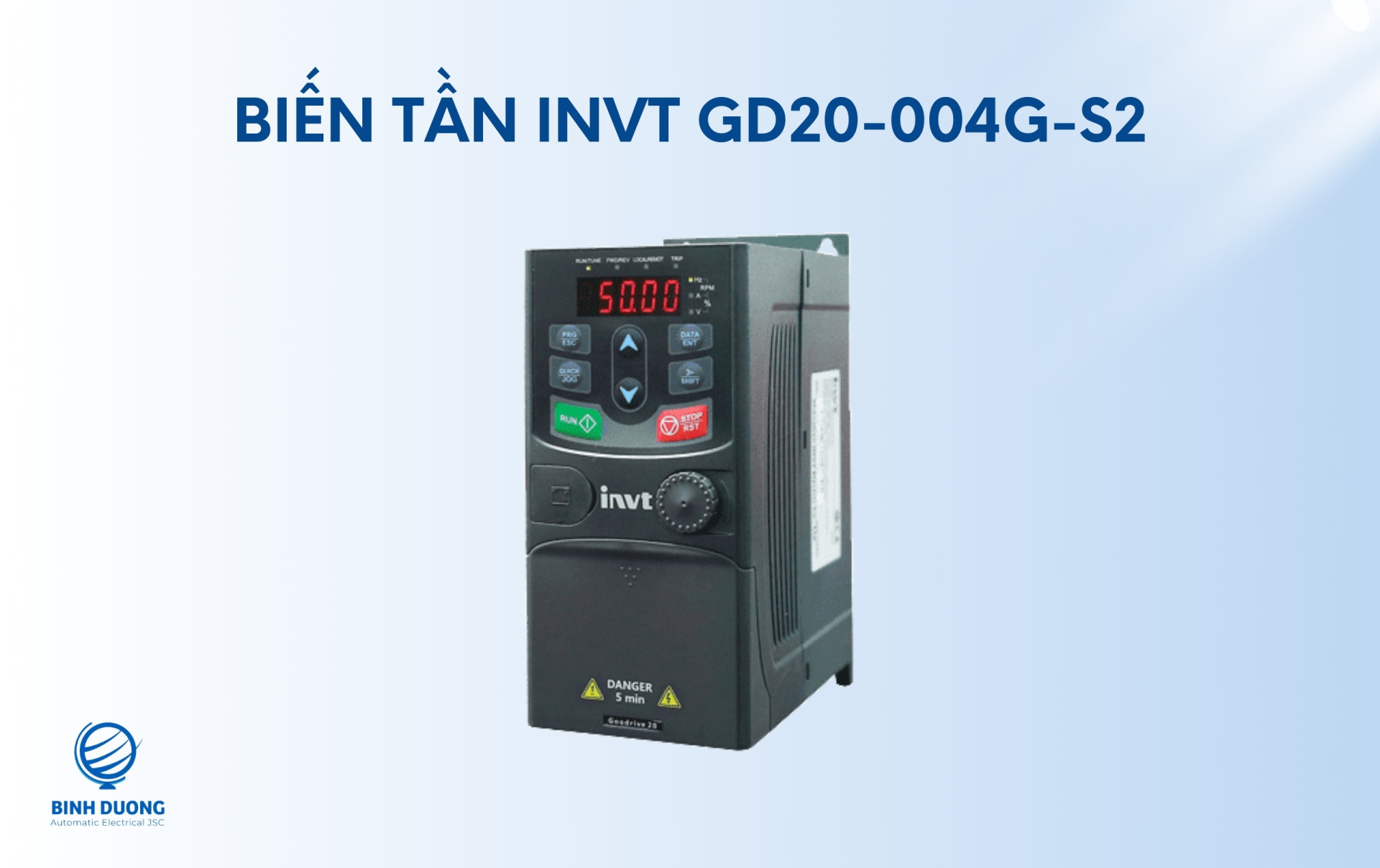 Chọn mua biến tần INVT 5kW 1 pha & 3 pha 4 GD20-004G-S2