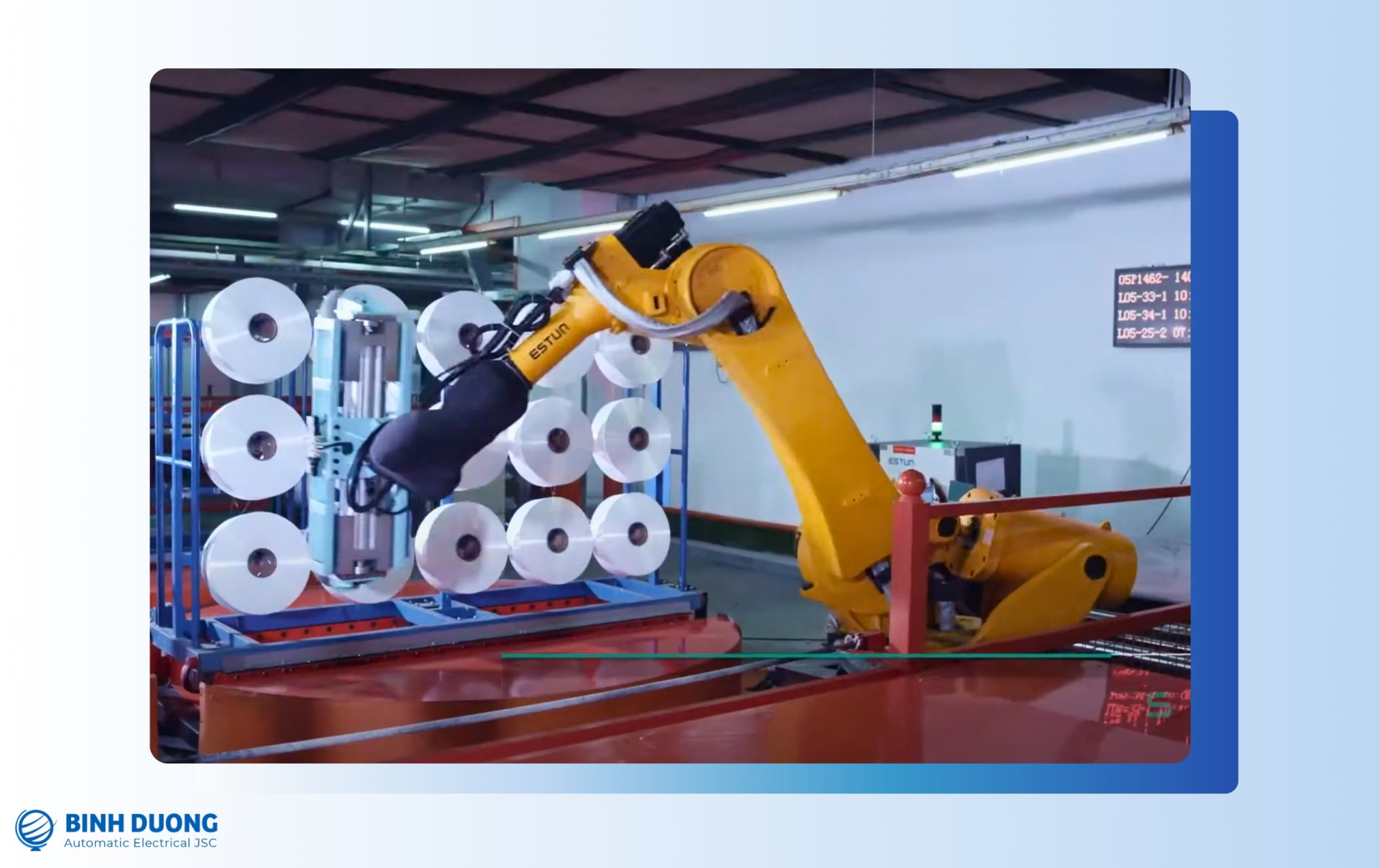 Ứng dụng Robot xếp hàng tự động - Robot Palletizing 3 Robot xếp hàng lên pallet 6 trục